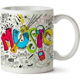 Art Hediye Music Love Müzik İki Tarafı Baskılı Kupa Bardak
