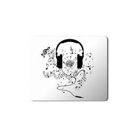Art Hediye Music Müzik Headphones and Music Notes Baskılı 23x19 cm Mouse Pad
