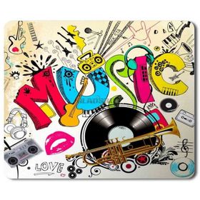 Art Hediye Music Müzik Nota Baskılı 23x19 cm Mouse Pad