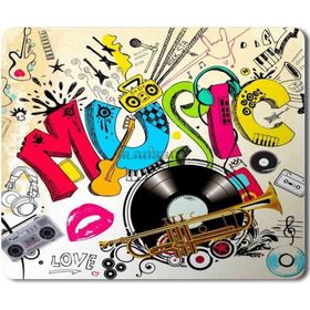 Art Hediye Music Müzik Nota Baskılı 23x19 cm Mouse Pad