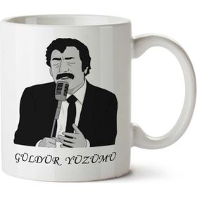 Art Hediye Müslüm Gürses Güldür Yüzümü İki Tarafı Baskılı Kupa Bardak