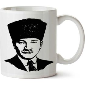 Art Hediye Mustafa Kemal Atatürk İki Tarafı Baskılı Kupa Bardak