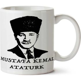 Art Hediye Mustafa Kemal Atatürk İki Tarafı Baskılı Kupa Bardak