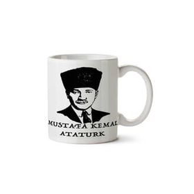 Art Hediye Mustafa Kemal Atatürk İki Tarafı Baskılı Kupa Bardak