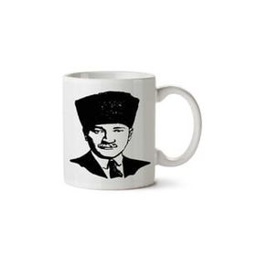 Art Hediye Mustafa Kemal Atatürk İki Tarafı Baskılı Kupa Bardak