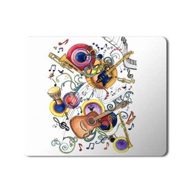 Art Hediye Müzik Enstrüman Music Gitar Darbuka Klarnet Baskılı 23x19 cm Mouse Pad