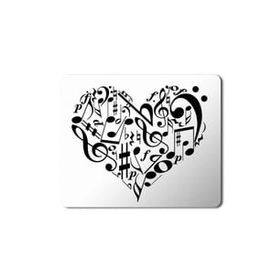 Art Hediye Müzik Kalp Love Baskılı 23x19 cm Mouse Pad