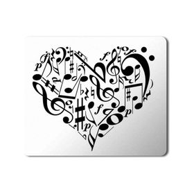 Art Hediye Müzik Kalp Love Baskılı 23x19 cm Mouse Pad