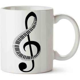 Art Hediye Müzik Nota 3 İki Tarafı Baskılı Kupa Bardak
