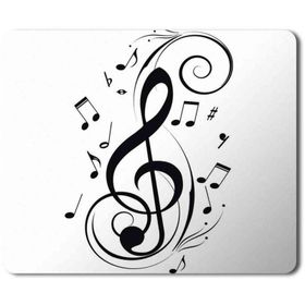 Art Hediye Müzik Nota Sol Anahtarı Baskılı 23x19 cm Mouse Pad