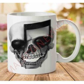 Art Hediye Müzik Skull Kuru Kafa Baskılı Kupa Bardak