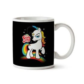 Art Hediye My Little Pony And Rainbow Brite Mashup İki Tarafı Baskılı Kupa Bardak