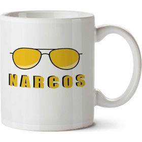 Art Hediye Narcos Gözlük İki Tarafı Baskılı Kupa Bardak