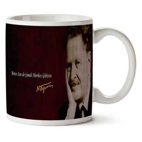 Art Hediye Nazım Hikmet Şimdi Sen De Herkes Gibisin İki Tarafı Baskılı Kupa