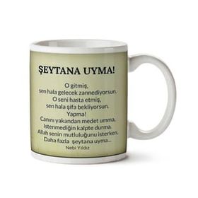 Art Hediye Nebi Yıldız Şeytana Uyma İki Tarafı Baskılı Kupa