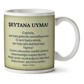 Art Hediye Nebi Yıldız Şeytana Uyma İki Tarafı Baskılı Kupa