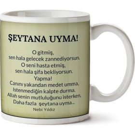 Art Hediye Nebi Yıldız Şeytana Uyma İki Tarafı Baskılı Kupa