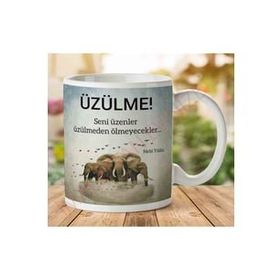 Art Hediye Nebi Yıldız Üzülme İki Tarafı Baskılı Kupa