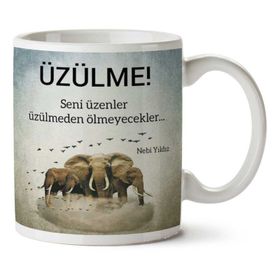 Art Hediye Nebi Yıldız Üzülme İki Tarafı Baskılı Kupa