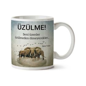 Art Hediye Nebi Yıldız Üzülme İki Tarafı Baskılı Kupa