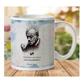 Art Hediye Necip Fazıl Verin Karanlıkları İki Tarafı Baskılı Kupa