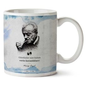 Art Hediye Necip Fazıl Verin Karanlıkları İki Tarafı Baskılı Kupa