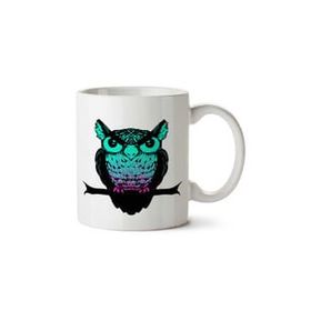 Art Hediye Neon Owl By İki Tarafı Baskılı Kupa Bardak