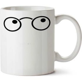 Art Hediye Nerdy Cute Wizard Boy Glasses İki Tarafı Baskılı Kupa Bardak