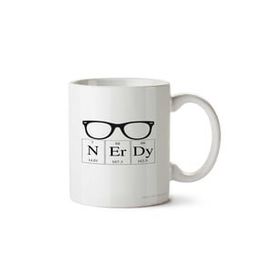 Art Hediye Nerdy Gözlük Periyodik Cetvel İki Tarafı Baskılı Kupa Bardak