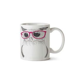 Art Hediye Nerdy Owl İki Tarafı Baskılı Kupa Bardak