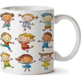 Art Hediye Neşeli Çocuklar İki Tarafı Baskılı Kupa Bardak