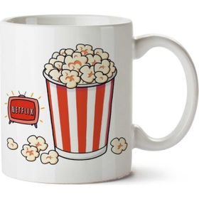 Art Hediye Netflix Popcorn İki Tarafı Baskılı Kupa Bardak