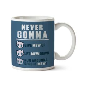 Art Hediye Never Gonna Give Mew Up Pokemon İki Tarafı Baskılı Kupa