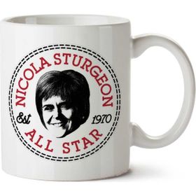 Art Hediye Nicola Sturgeon All Star Converse Logo İki Tarafı Baskılı Kupa Bardak
