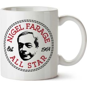 Art Hediye Nigel Farage All Star Converse Logo İki Tarafı Baskılı Kupa Bardak