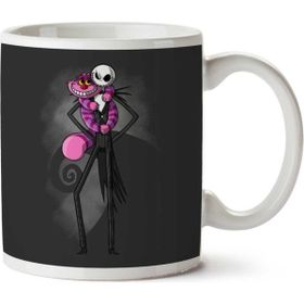 Art Hediye Nightmare Before Christmas Cheshire Cat Mashup İki Tarafı Baskılı Kupa