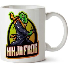 Art Hediye Ninja Frog İki Tarafı Baskılı Kupa Bardak