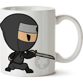 Art Hediye Ninja Transparent İki Tarafı Baskılı Kupa Bardak