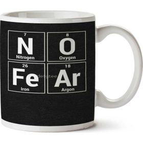 Art Hediye No Fear Korku Yok Periyodik Cetvel İki Tarafı Baskılı Kupa