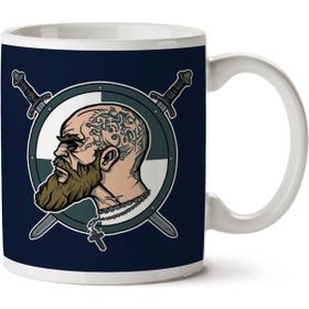 Art Hediye Norse Warlord Vikings İki Tarafı Baskılı Kupa