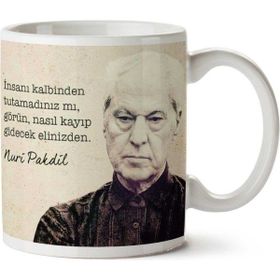 Art Hediye Nuri Pakdil İnsanı Kalbinden Tutmak İki Tarafı Baskılı Kupa