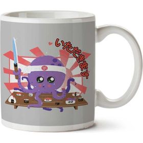 Art Hediye Octosushi Octopus Sushi İki Tarafı Baskılı Kupa