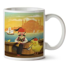 Art Hediye Old Istanbul By İki Tarafı Baskılı Kupa