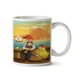 Art Hediye Old Istanbul By İki Tarafı Baskılı Kupa