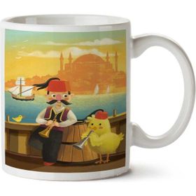 Art Hediye Old Istanbul By İki Tarafı Baskılı Kupa