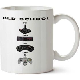 Art Hediye Old School Gamer İki Tarafı Baskılı Kupa Bardak
