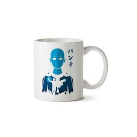 Art Hediye One Punch Man Blue Cityscape İki Tarafı Baskılı Kupa Bardak
