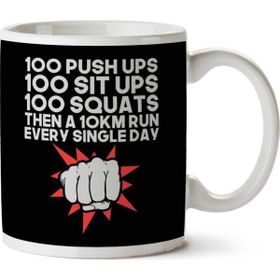 Art Hediye One Punch Man Daily Workout İki Tarafı Baskılı Kupa