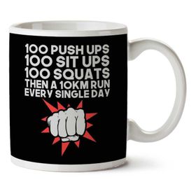 Art Hediye One Punch Man Daily Workout İki Tarafı Baskılı Kupa