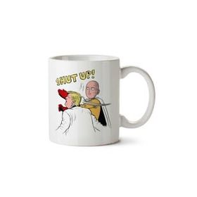 Art Hediye One Punch Man Trump Shut Up İki Tarafı Baskılı Kupa Bardak